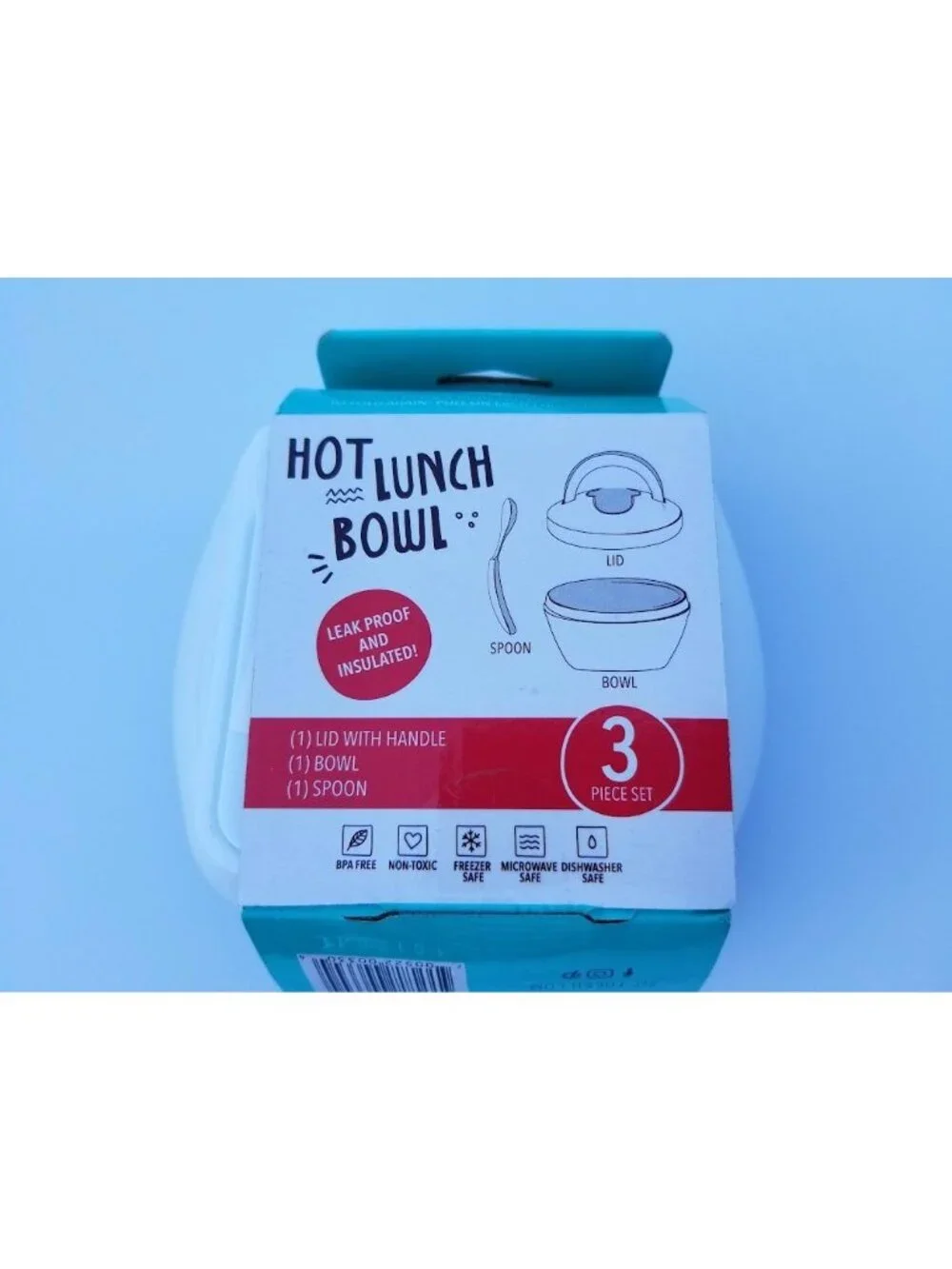 Fit & Fresh Leak Proof Hot Lunch Bowl Meal Container w Spoon 14oz Dark Blue NEW